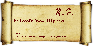 Milovánov Hippia névjegykártya